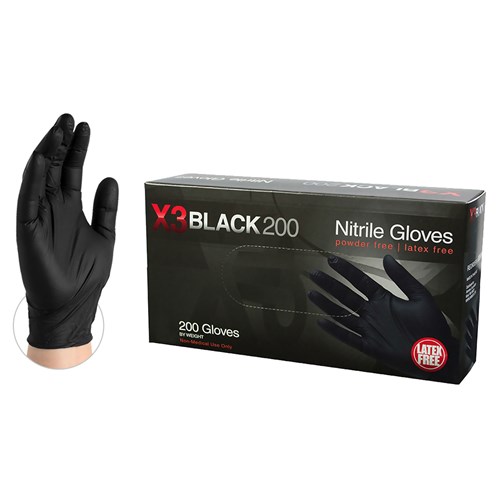 NITRILE 5MIL GLOVE BLACK XL - Gloves